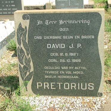PRETORIUS David J.P. 1927-1966