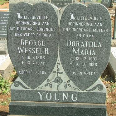 YOUNG George Wessel H. 1906-1977 &amp; Dorathea Maria 1907-1986