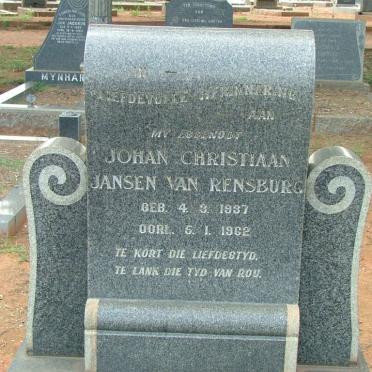 RENSBURG Johan Christiaan, Janse van 1937-1962 