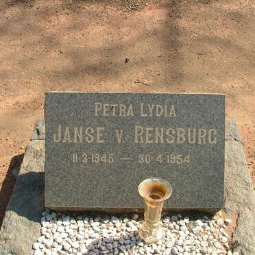 RENSBURG Petra Lydia, Janse van 1945-1954