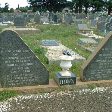 ROUX Barend Jacobus 1902-1968 &amp; Davilina Johanna 1910-1977