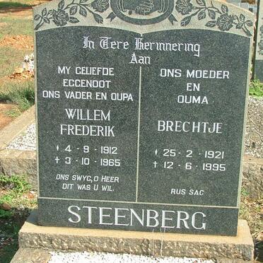 STEENBERG Willem Frederik 1912-1965 &amp; Brechtje 1921-1995