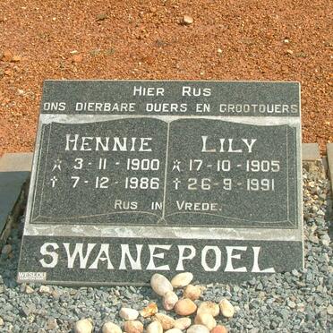 SWANEPOEL Hennie 1900-1986 &amp; Lily 1905-1991
