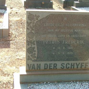 SCHYFF Petrus Frederik, van der 1907-1973