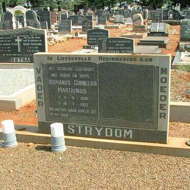 STRYDOM Hermanus Cornelius Marthinus 1891-1977