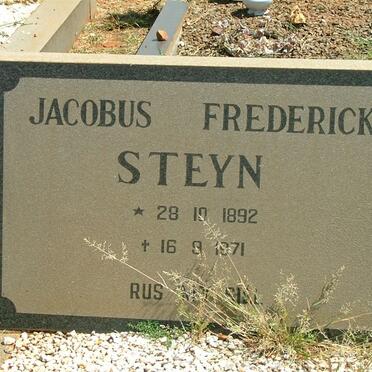 STEYN Jacobus Frederick 1892-1971