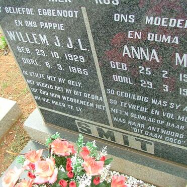 SMIT Willem J.J.L. 1929-1965 &amp; Anna M. 1927-1998
