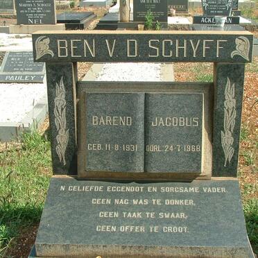 SCHYFF Barend Jacobus, v.d. 1931-1968