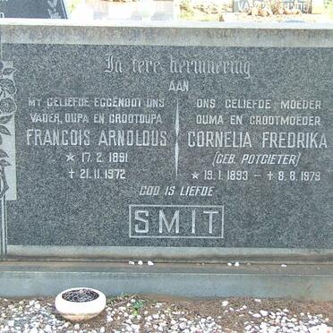 SMIT Francois Arnoldus 1891-1972 &amp; Cornelia Fredrika POTGIETER 1893-1979