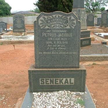 SENEKAL Petrus Jacobus 1924-1945