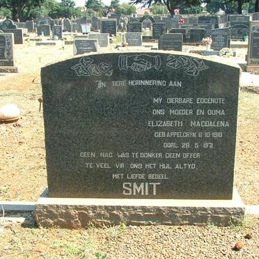 SMIT Elizabeth Magdalena 1910-1971