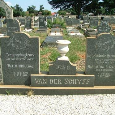 SCHYFF Wilem Nicholaas 1921-1978 &amp; Magdalena Elizabeth KOEKEMOER 1927-1967