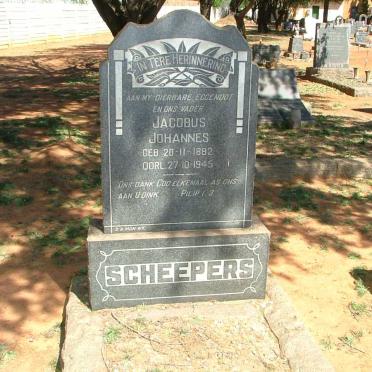 SCHEEPERS Jacobus Johannes 1882-1945
