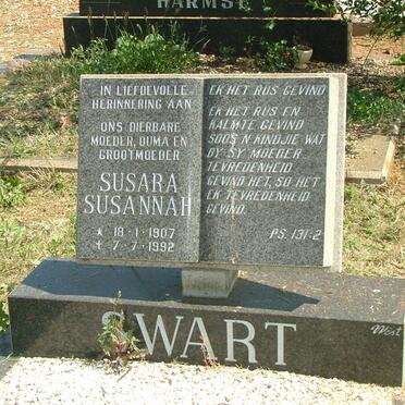 SWART Susara Susannah 1907-1992