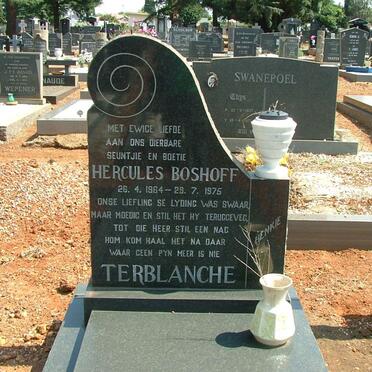 TERBLANCHE Hercules Boshoff 1964-1975