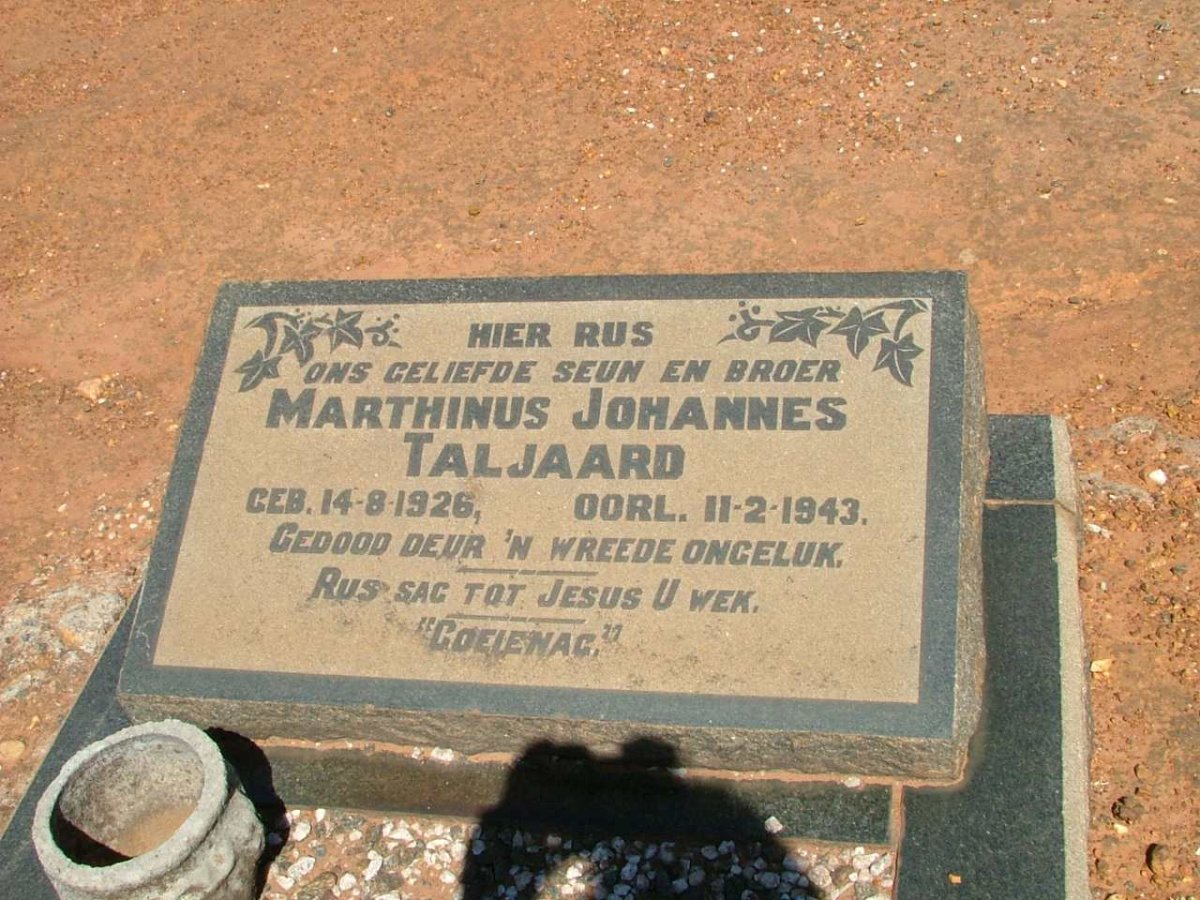 TALJAARD Marthinus Johannes 1926-1943