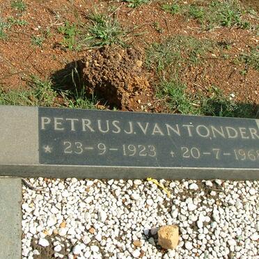 TONDER Petrus, van 1923-1968