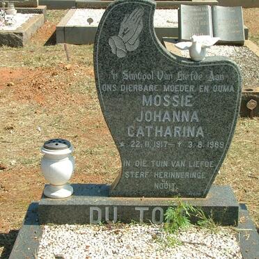 TOIT Mossie Johanna Catharina, du 1917-1989