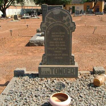 TONDER Hettie, van 1943-1948