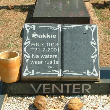 VENTER Sakkie 1913-2001