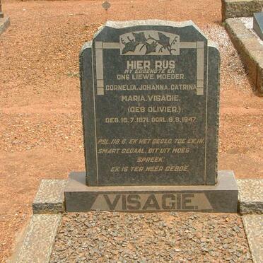 VISAGIE Cornelia Johanna Catrina Maria nee OLIVIER 1871-1947