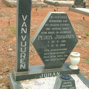 VUUREN Petrus Johannes, van 1961-1986