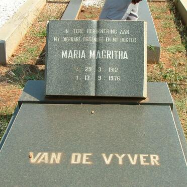 VYVER Maria Magritha, van de 1912-1976