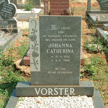 VORSTER Johanna Catherina 1931-1986