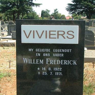 VIVIERS Willem Frederick 1922-1971