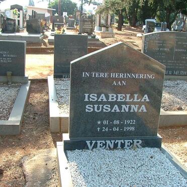 VENTER Isabella Susanna 1922-1998