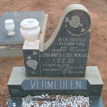 VERMEULEN  Johannes Lodewikus 1961-1966