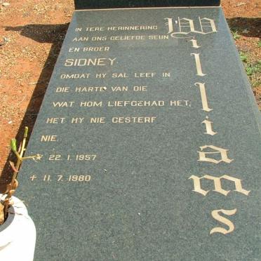 WILLIAMS Sidney 1957-1980