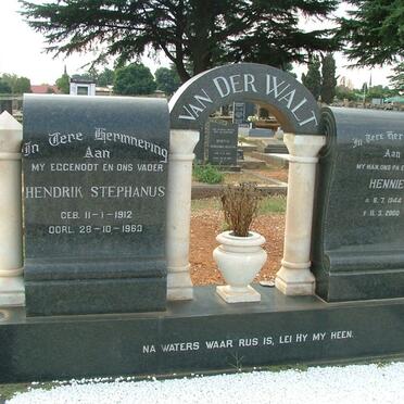 WALT Hendrik Stephanus , van der 1912-1963 :: VAN DER WALT Hennie 1944-2000