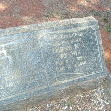 WYK Johannes W.J., van 1894-1943