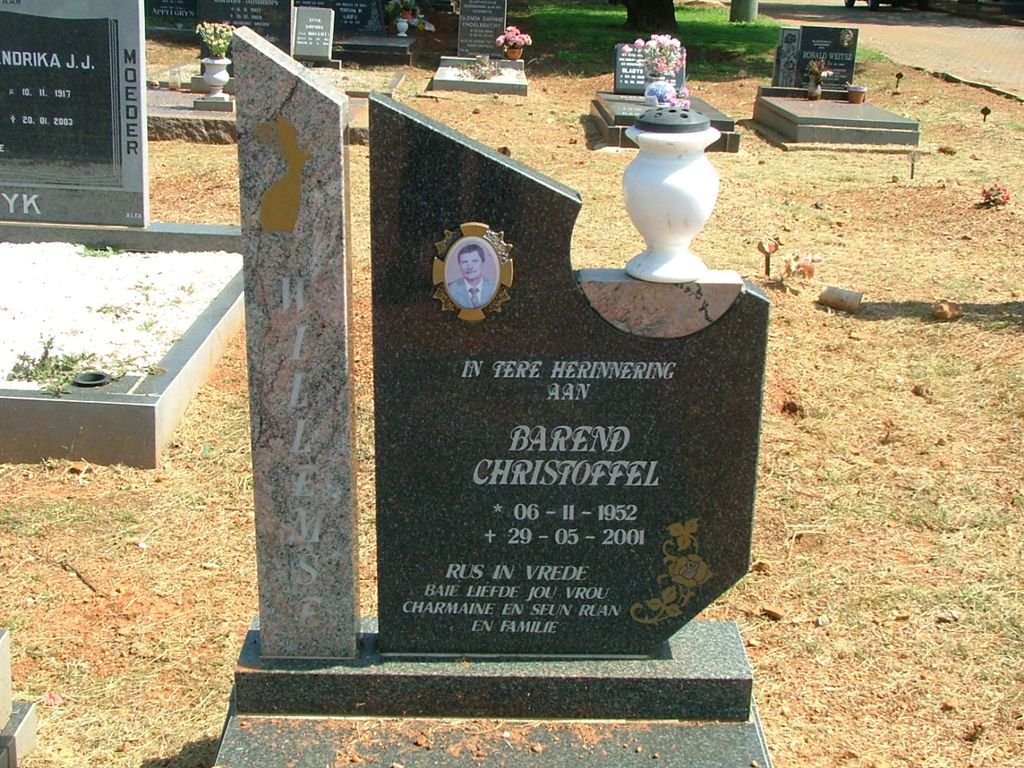 WILLEMSE Barend Christoffel 1952-2001