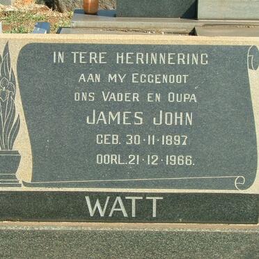WATT James John 1897-1966