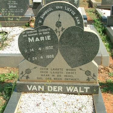 WALT Marie, van der 1932-1986