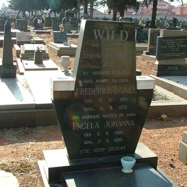 WILD Frederick Daniel 1901-1975 &amp; Engela Johanna 1906-1985