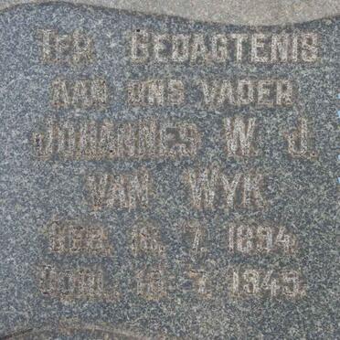 WYK Johannes Willem Jacobus, van 1894-1943
