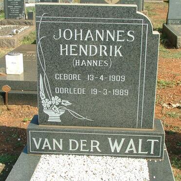 WALT Johannes Hendrik, van der 1909-1989
