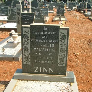 ZIN Elizabeth Margaret 1916-1977