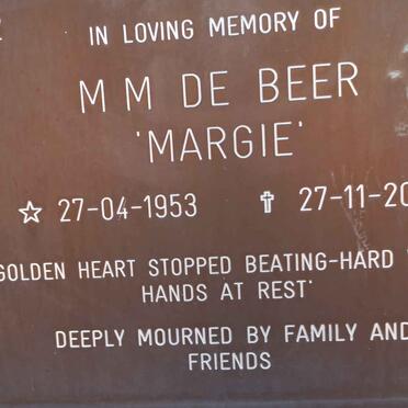 BEER M.M., de 1953-2010