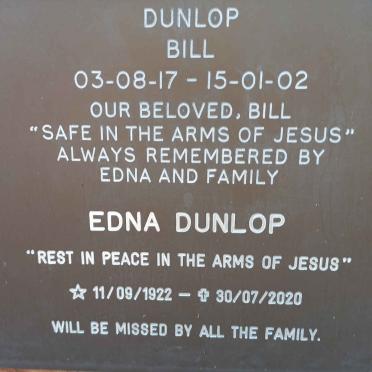 DUNLOP Bill 1917-2002 &amp; Edna 1922-2020
