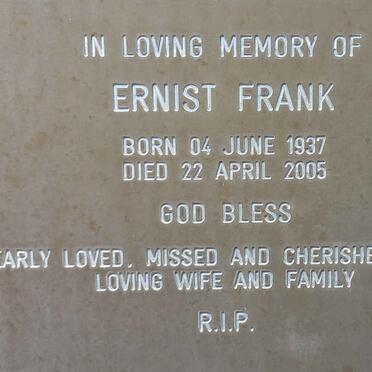 FRANK Ernist 1937-2005