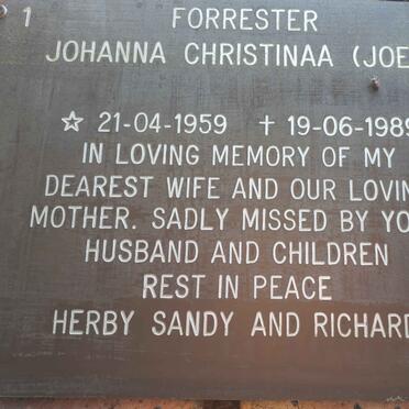 FORRESTER Johanna Christinaa 1959-1989