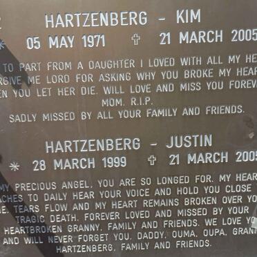 HARTZENBERG Kim 1971-2005 :: HARTZENBERG Justin 1999-2005