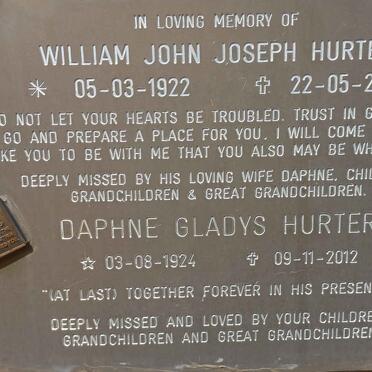 HURTER William John Joseph 1922-2005 &amp; Daphne Gladys 1924-2012