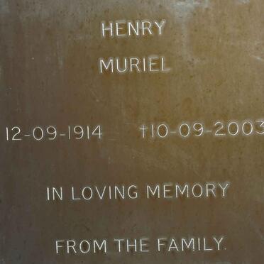 HENRY Muriel 1914-2003