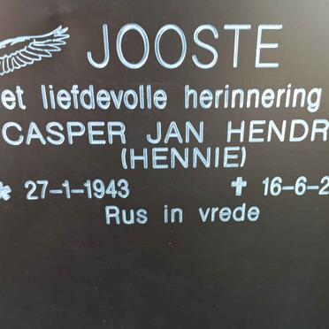 JOOSTE Casper Jan Hendrik 1943-2022