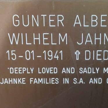JAHNKE Gunter Albert Wilhelm 1941-2009